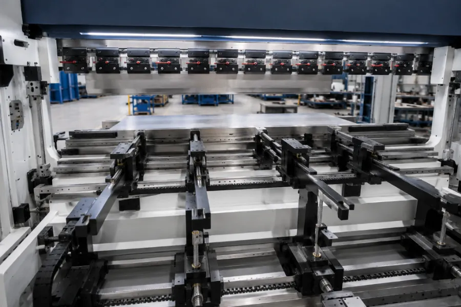 CNC press brake backgauge for accurate sheet positioning