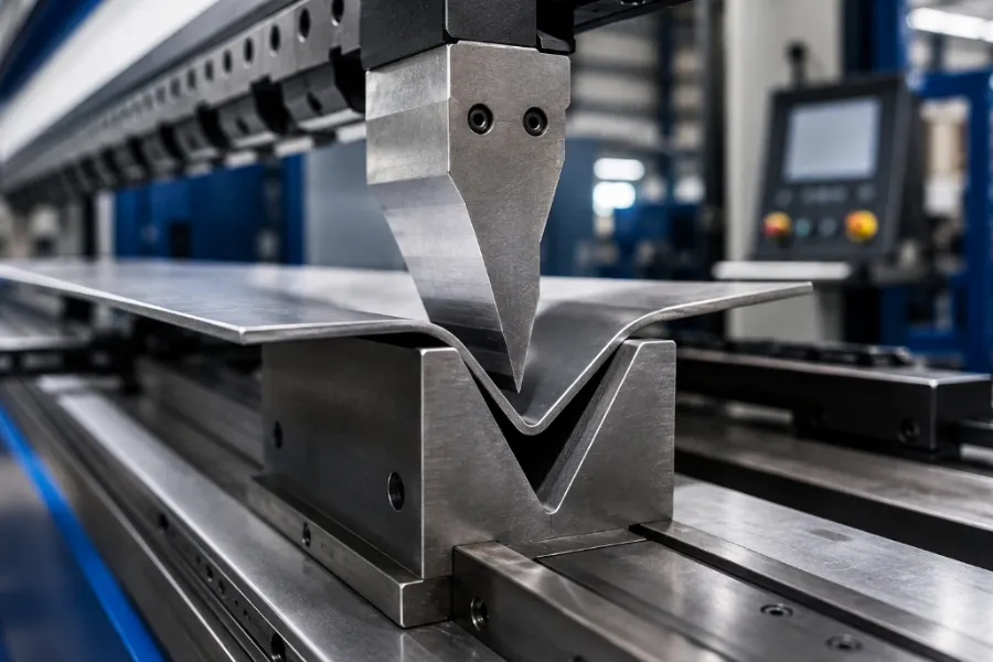 press brake tonnage and V-die opening for air bending