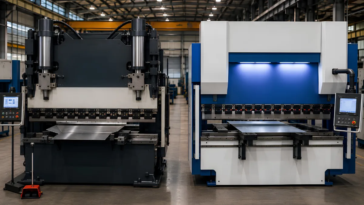Hydraulic vs electric press brake comparison for sheet metal bending
