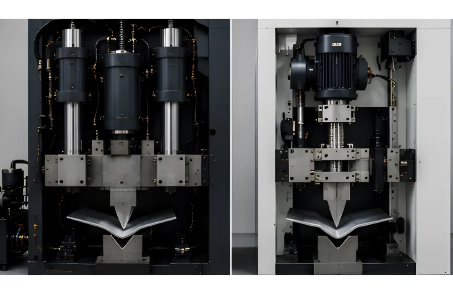 Hydraulic and electric press brake drive systems compared
