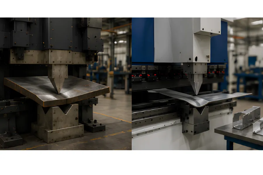 Hydraulic vs electric press brake for different bending force requirements