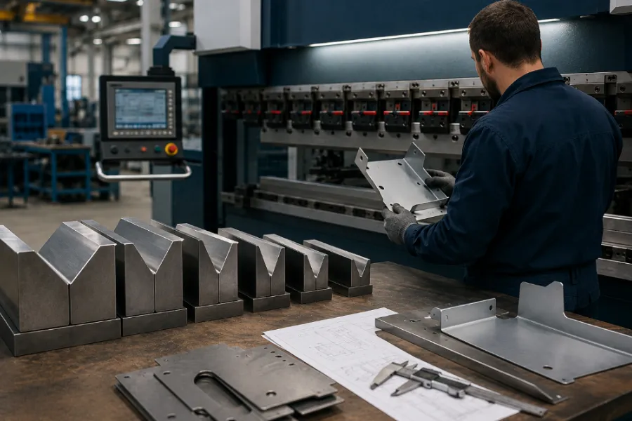 Press brake V die selection for different bending requirements