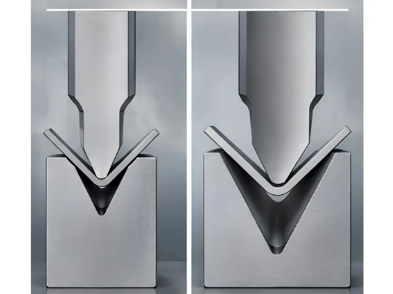 V-die opening selection for press brake tonnage calculation