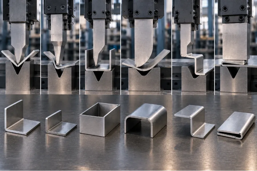 Press brake tooling for different bending jobs and sheet metal parts