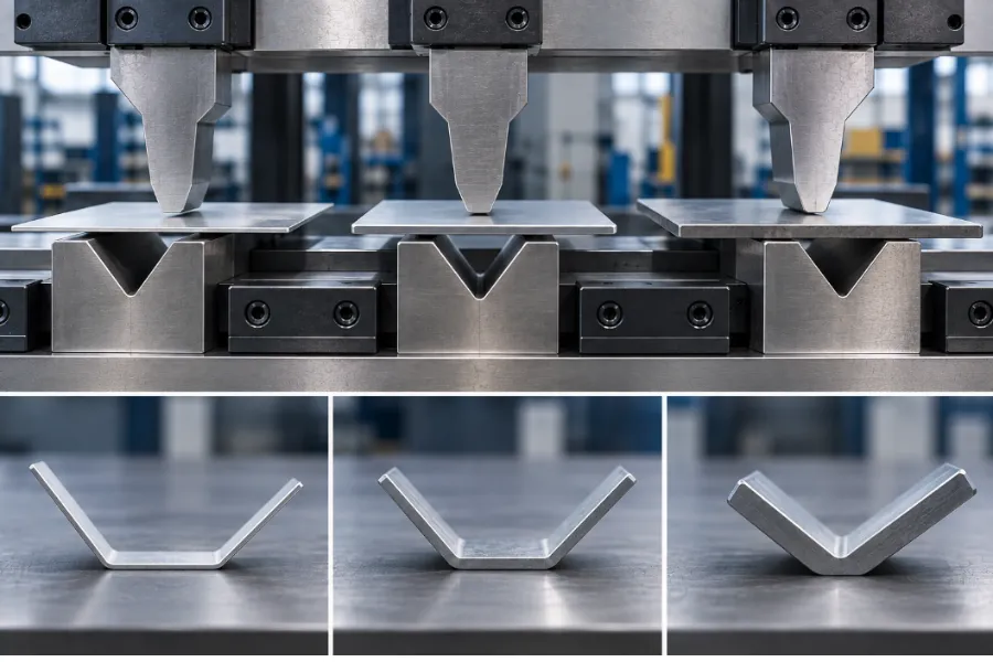Material thickness variation affecting press brake bending angle