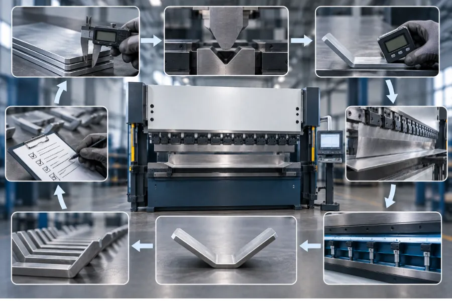 Press brake bending angle troubleshooting process for consistent bends