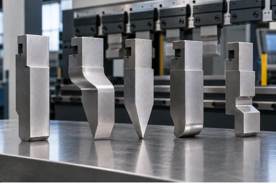 Press brake punch types including straight, gooseneck and radius punches