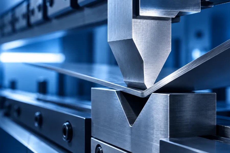 Press brake tonnage calculation for 90-degree air bending with punch and V-die tooling